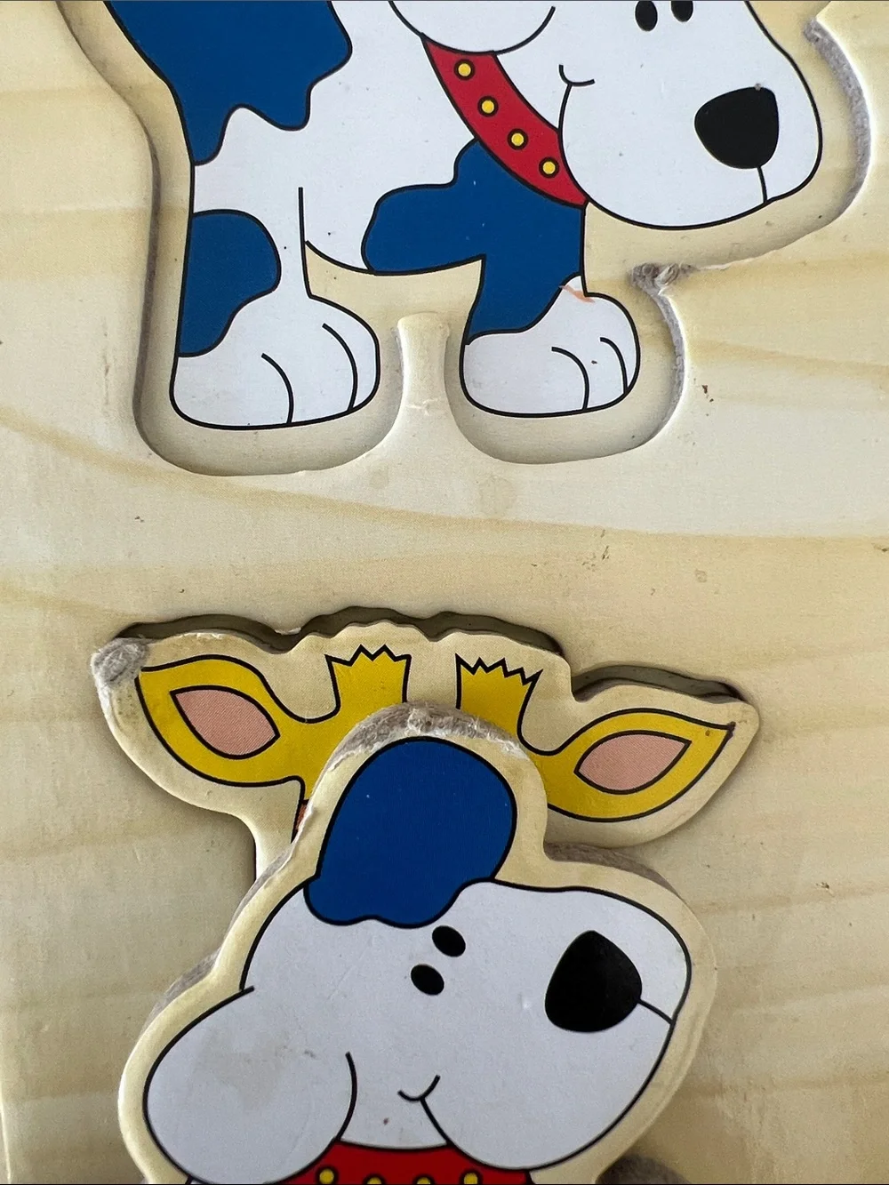 Wooden Number & Animal Puzzle Board